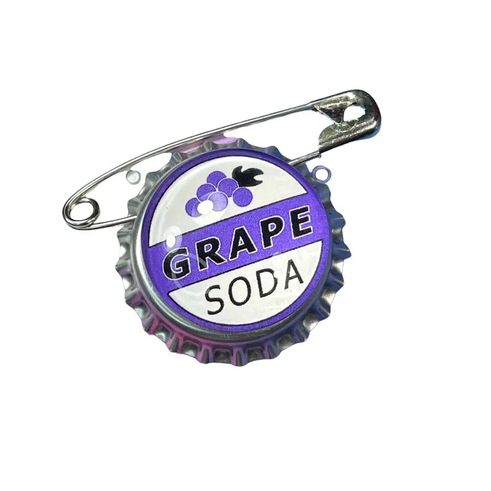 Grape Soda Lapel Pin Bottle Cap Pixar Up Enamel Brooch Badge Accessories Pin